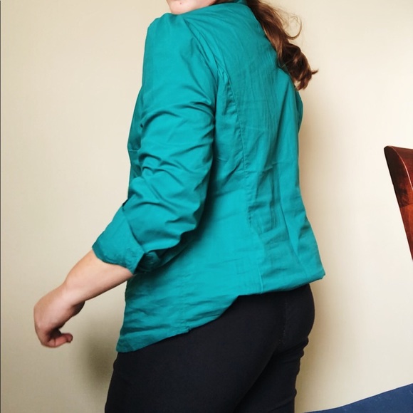 Vintage Teal Blouse - Picture 11 of 11